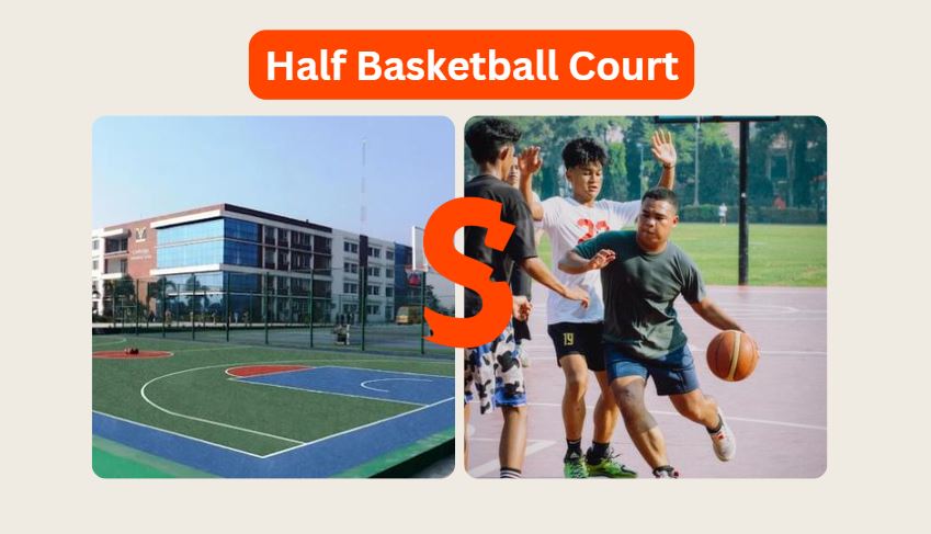 half basketball court